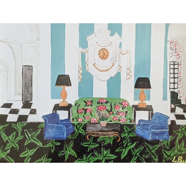 This is a One of a Kind 8 x 10 Print created from Original Artwork by Lesley Foster-Park This Dorothy Draper and Carleton...