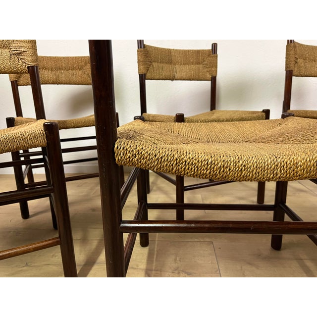 Wooden and Rope LS4/B Chairs from Tito Agnoli, 1960s, Set of 6 For Sale - Image 3 of 9