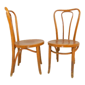 Antique Jacob & Josef Kohn & Mundus Bentwood Side Chairs - a Pair