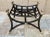 Black Vintage Wrought Iron Stool With Custom Pillow For Sale - Image 8 of 11