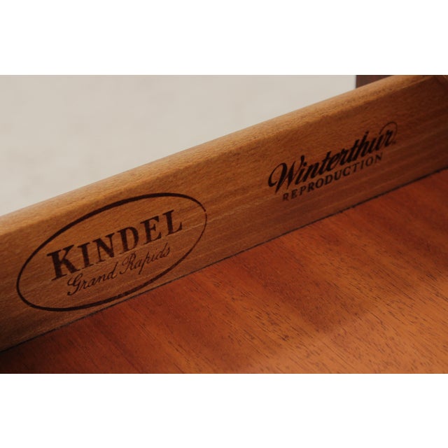 Kindel Mahogany 1 Drawer Connecticut Side Table For Sale - Image 14 of 14