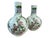 Chinoiserie Chinoiserie Vintage Porcelain Celadon Onion Shaped Vases Set of Two 16.75 " H For Sale - Image 3 of 7