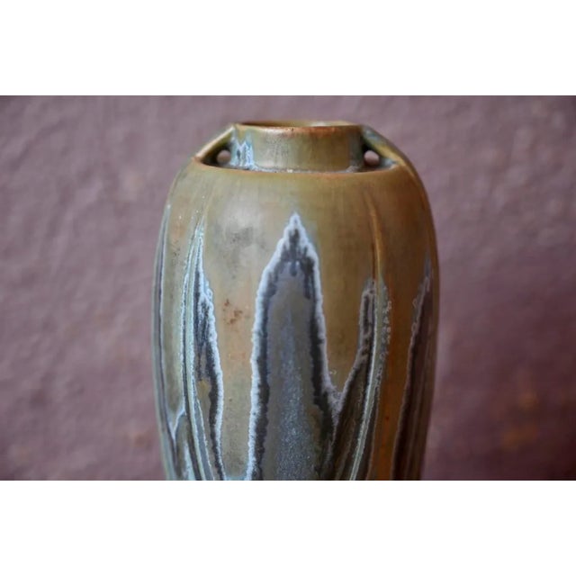 Boho Chic Art Nouveau Draped Vase from Denbac, France, 1920s For Sale - Image 3 of 9