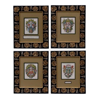 French Set of Four Copperplate Engravings by Le Potre For Sale