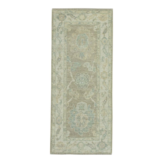 Turkish Oushak Rug 2'2"x 5'2" #19485 For Sale