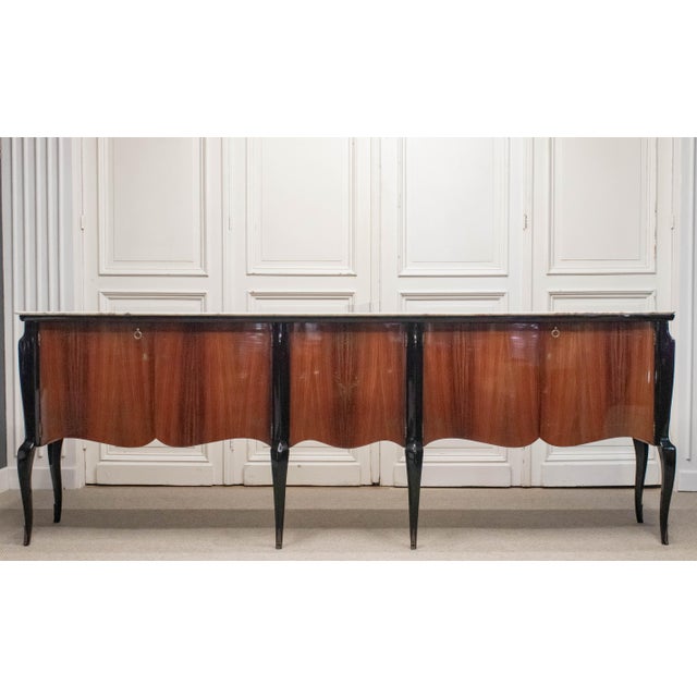Louis XV French Sideboard with Marble Top, 1940s For Sale - Image 9 of 14