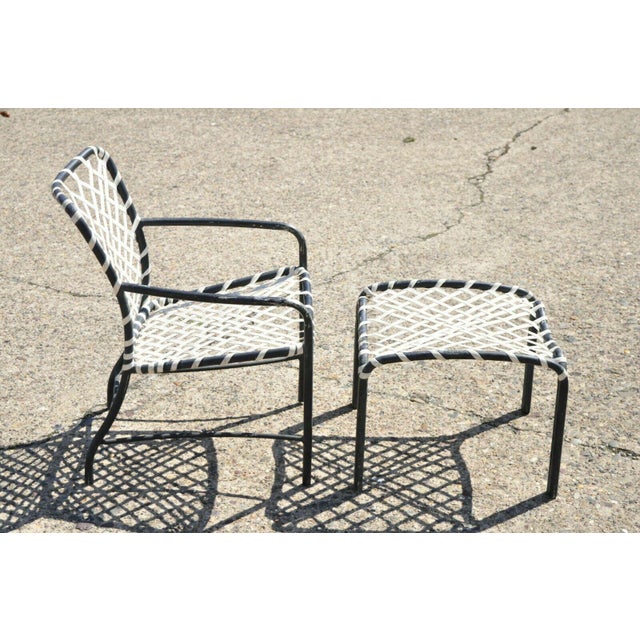 Brown Jordan Tamiami Aluminum Vinyl Strap Pool Patio Arm Chair and