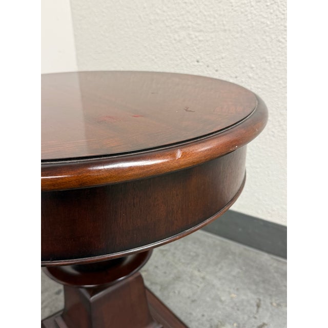 Brown Ralph Lauren Home Anglesey Pedestal End Table For Sale - Image 8 of 12