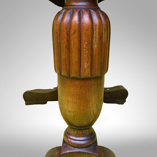 Oak Draw Leaf Table in English Jacobean Revival-Style Circa 1930s For Sale - Image 13 of 18