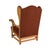 Rustic European Danish Cabinetmaker, King Chair, Oak, Velvet, Denmark, 1940s For Sale - Image 3 of 4