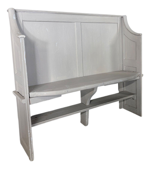 Vintage Painted Pine Church Pew