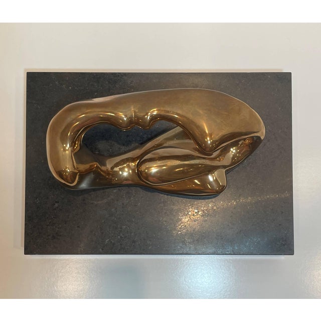 Bronze Late 20th Century Polished Bronze Abstract Figural Sculpture For Sale - Image 8 of 9