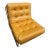 1960s Tufted Leather & Chrome Mid Century Sling Chair For Sale