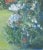 A lovely impressionist garden scene on canvas by midwestern artist, Betty Johnston. The painting features a woman in late...