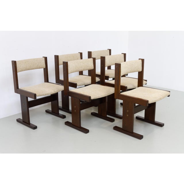 Brutalist Danish Dark Oak Dining Chairs from Gangso Mobler, 1970s, Set of 6 For Sale - Image 12 of 18