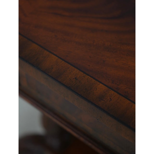 Maitland Smith 2 Drawer Carved Mahogany Foyer Table For Sale - Image 9 of 18