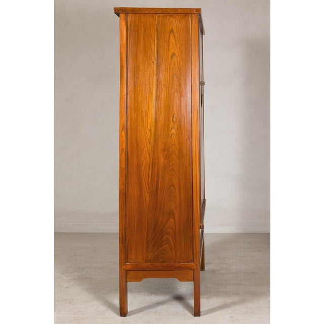 Asian Late Qing Dynasty Elm Armoire with Storage Drawers and Hidden Lower Compartment For Sale - Image 3 of 12