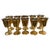 Mid 20th Century Mid 20th Century Brass Wine Goblets With Silvered Interiors, Set of Nine For Sale - Image 5 of 7