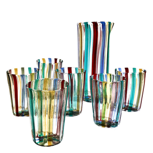 Glasses in the style of Gio Ponti, 2004, Set of 7