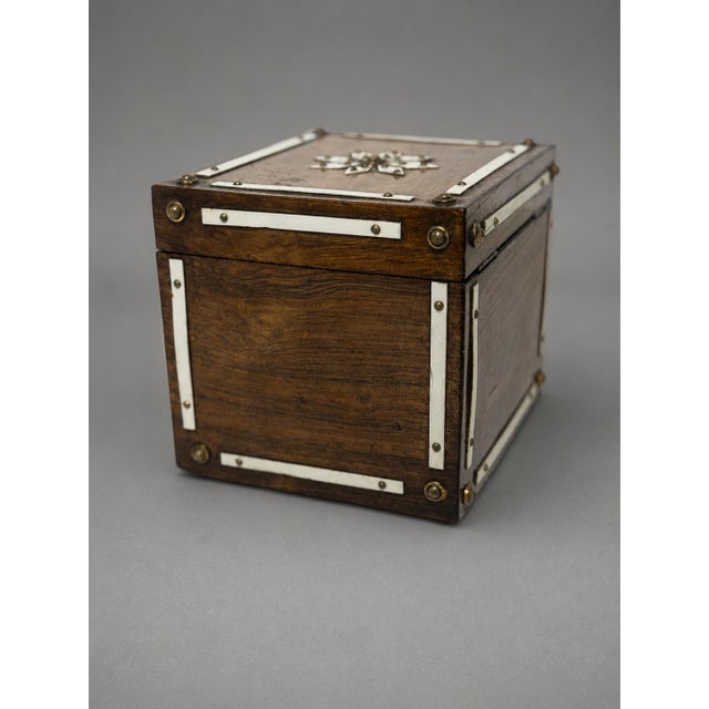 Anglo-Indian Inlaid Hardwood Humidor Attributed to Vizagapatam, 19th Century For Sale - Image 4 of 10