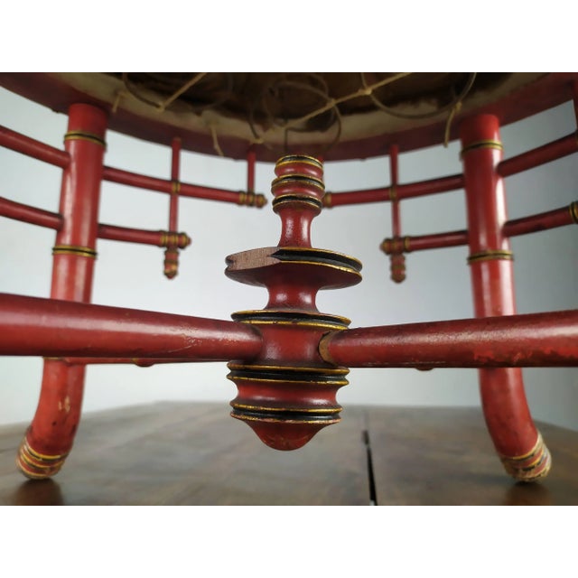 Napoleon III Bamboo Pouf For Sale - Image 11 of 17