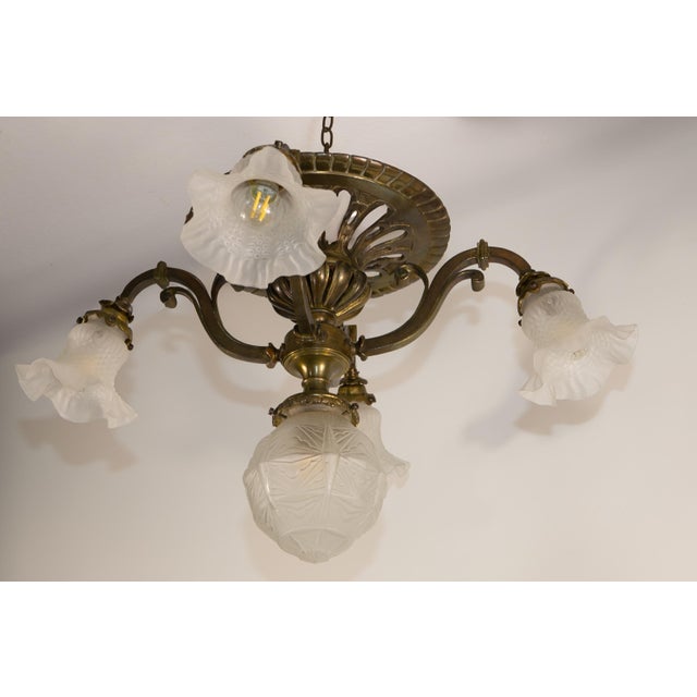 Bronze Ceiling Light, 1920s For Sale - Image 3 of 13
