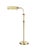 Adjustable reading lamp antique brass. Adjustable: 35" - 56". 56h x 9.8w x 9.8d