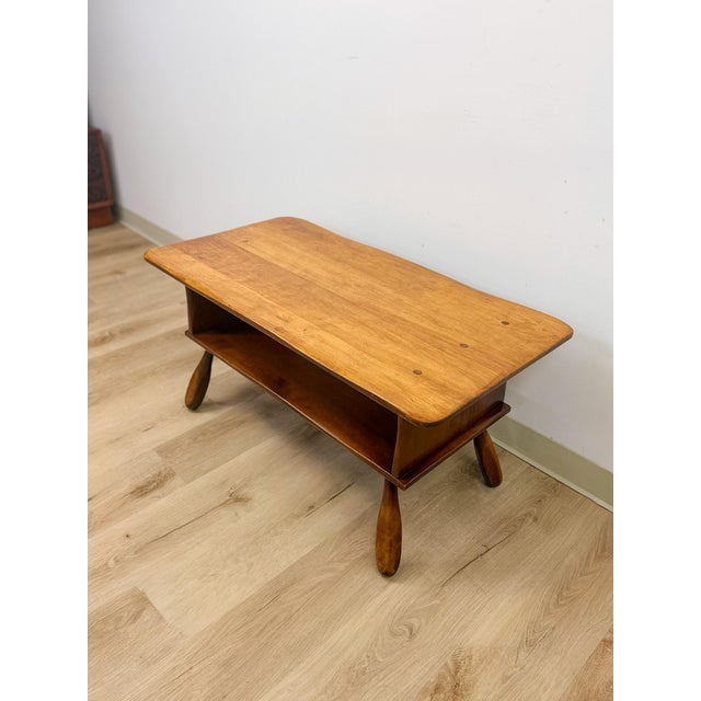 Antique Handmade Rustic Primitive Maple Coffee Table Farmhouse Dowel Joinery For Sale In Tampa - Image 6 of 13