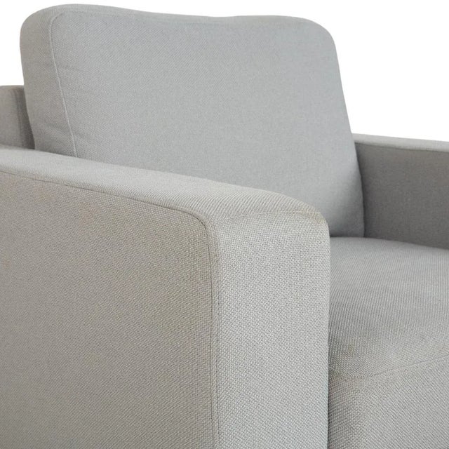 Rolf Benz Ego Fabric Armchair Light Grey Blue For Sale - Image 5 of 17