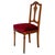 Early 20th Century Late Victorian Oak Ladderback Dining Side Chair with Red Velvet Seat For Sale - Image 15 of 18