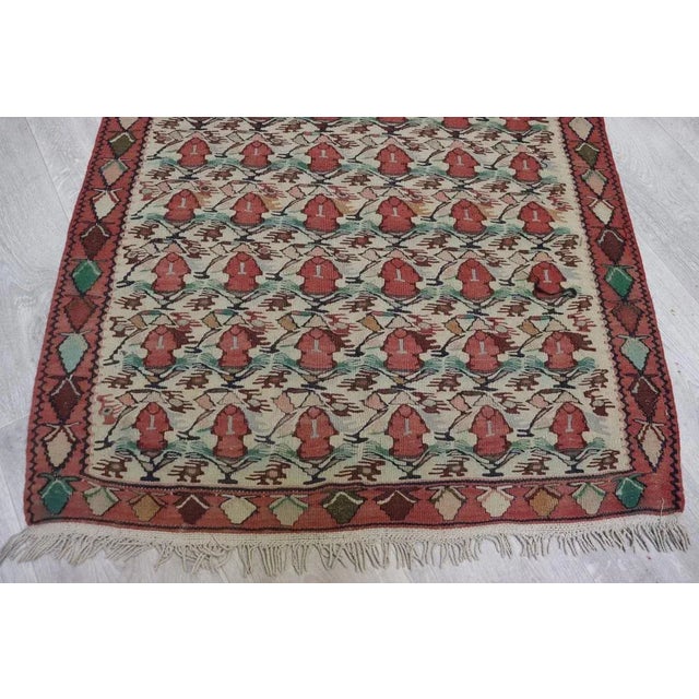Afghan Kilim Hallway Runner Rug For Sale - Image 10 of 11