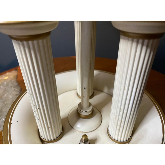 1950s MCM Tole Bouillotte Candlestick Lamp For Sale - Image 4 of 10