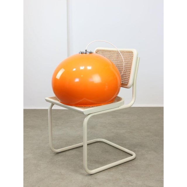 Guzzini Large Space Age Pendant in Orange from Guzzini, 1970s For Sale - Image 4 of 18