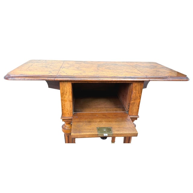 19th Century Walnut Pembroke Bedside Cupboard from Gillow, 1870 For Sale - Image 5 of 14