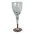 1990s Rogaska Queen Crystal Wine Glass Cut Floral Stemware Slovenia For Sale