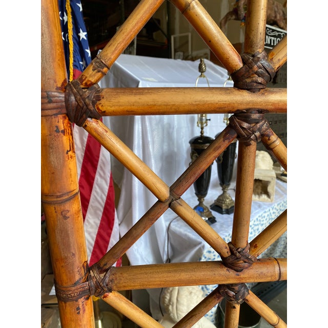 1970s Boho Chic Bamboo Bohemian Screen Divider Chairish