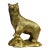 Vintage Large Gold Brass Bear Animal Figurine For Sale