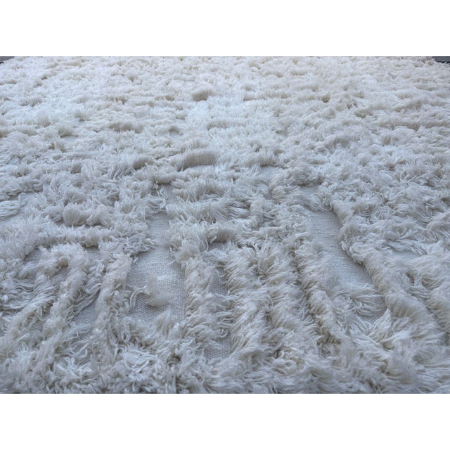 Rh Cabila Wool Rug – 9' × 12' Ivory | 87% Wool & 13% Cotton | Hand-Knotted High-Low Construction For Sale - Image 9 of 18