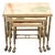 French Brass and Onyx Nesting Tables, 1930, Set of 3 For Sale