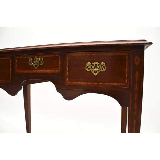 Brown Antique Georgian Lowboy Side Table, 1790s For Sale - Image 8 of 11