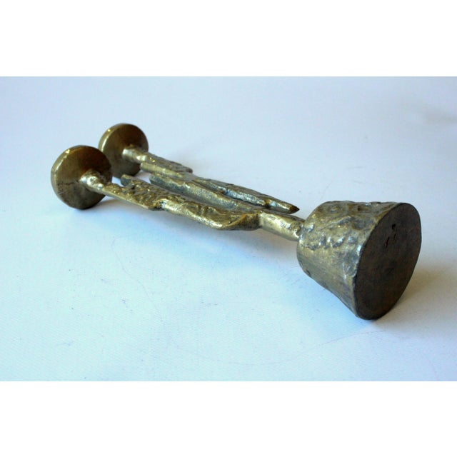 Metal Brutalist Brass Candle Stick Designed by Horst Dalbeck - Tealight Holder For Sale - Image 7 of 8