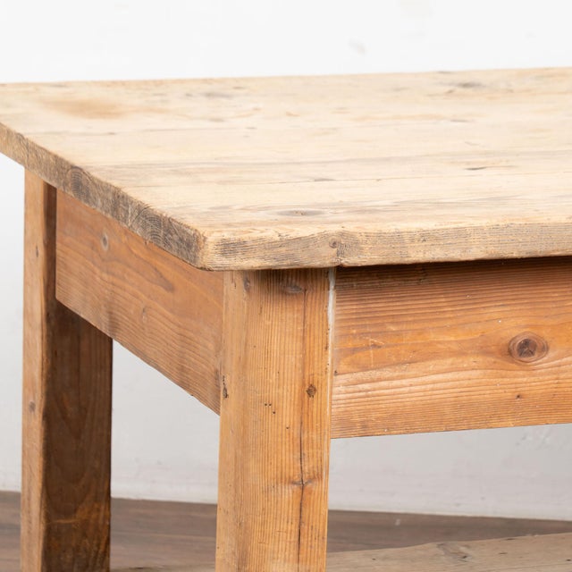 Late 19th Century Hungarian Pine Work Table or Kitchen Island With Lower Shelf For Sale - Image 9 of 14
