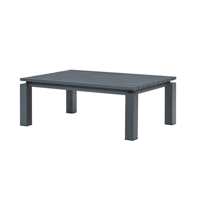 Sardinia Aluminum Frame Outdoor Sofa Set - Gray Cushions For Sale - Image 15 of 18