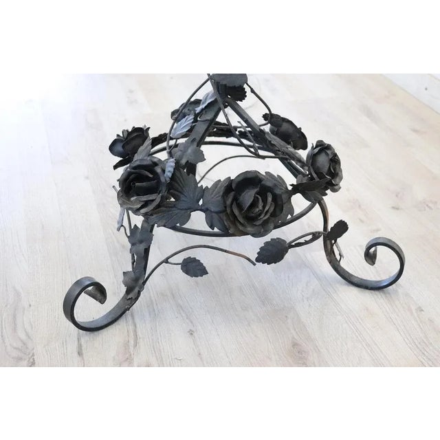 Early 20th Century Art Nouveau Iron Floor Lamp, 1890s For Sale - Image 3 of 11