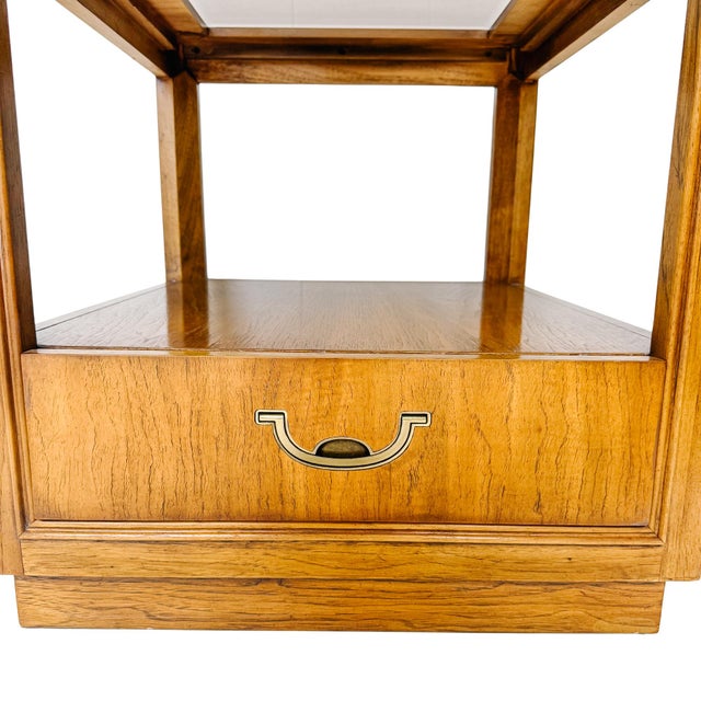 Vintage Drexel Accolade Campaign Style Nightstands - A Pair For Sale - Image 15 of 18