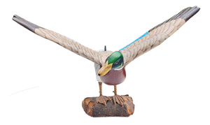 Wooden Carved Duck, Large, 1980s