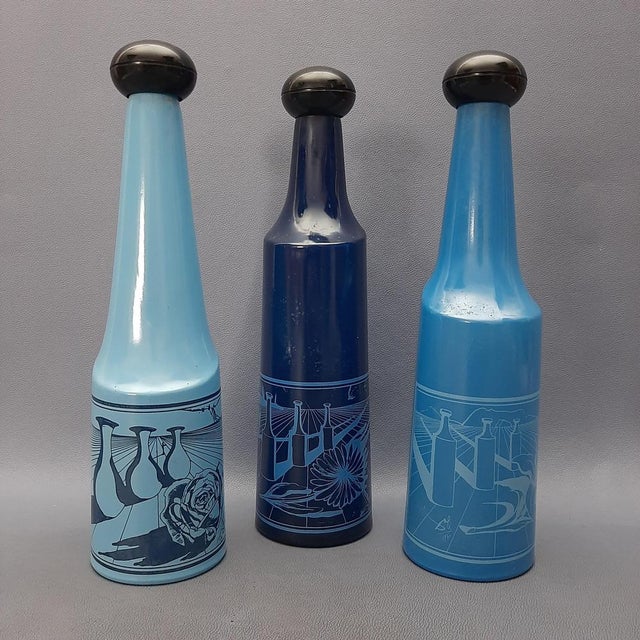 Vintage Collectible Glass Bottles by Salvador Dali, 1970s, Set of 3 For Sale - Image 17 of 17