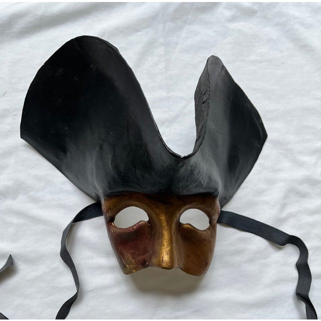Collection of 8 Vintage Carnival Masks, Handmade in Venice For Sale - Image 9 of 18