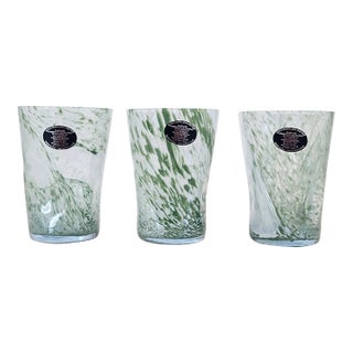 Murano Style Italian Art Glass Tumblers-Set of 3 For Sale