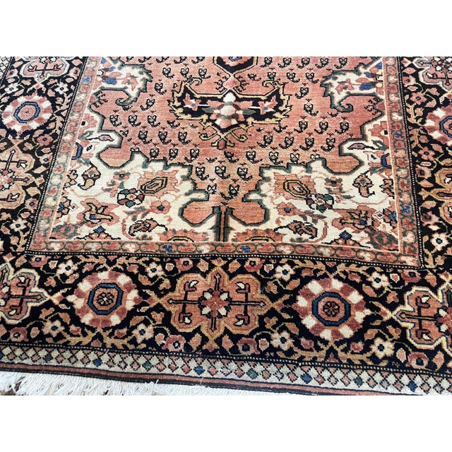 This exceptional antique Persian Feraghan Sarouk rug, measuring approximately 3'4" x 5'2" and dating to around 1890, is a...